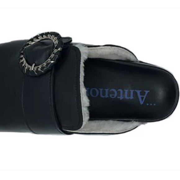 hand made Italian clogs/slipons Leather and shearling lining 5.5, 6, 6.5, 7 - Picture 3 of 5